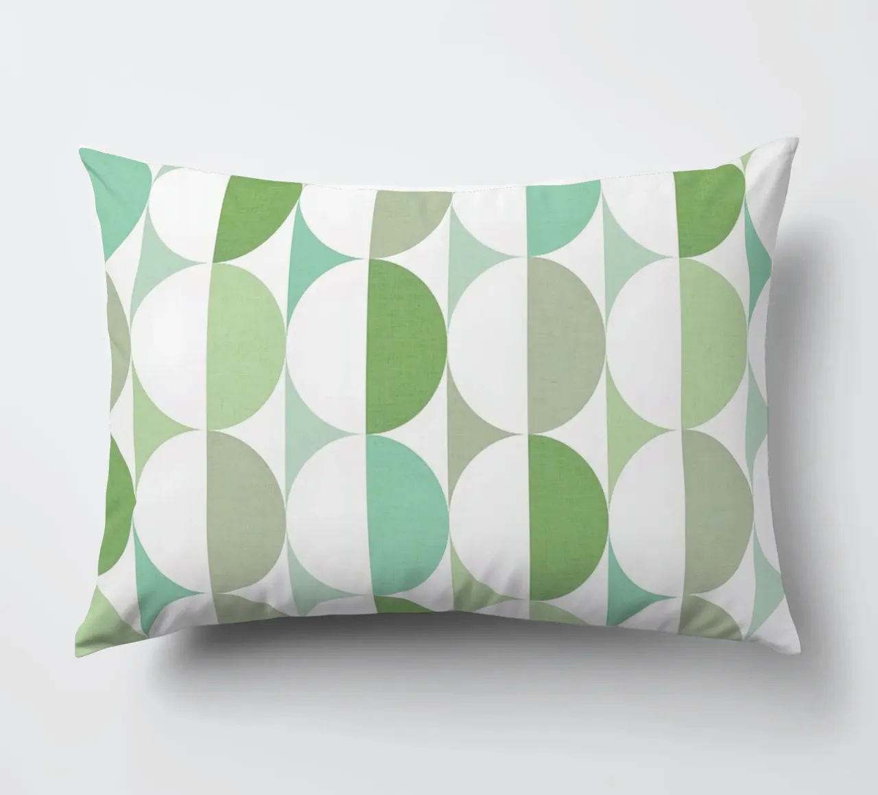 Mid Mod Playful Geo Dots SUN & MOON - Verde pastello tonale cuscino da Dominique Vari Abstract