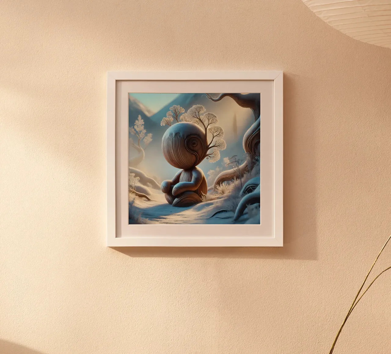 Twiglet poster with aluminum frame by Twinkle Art Studio