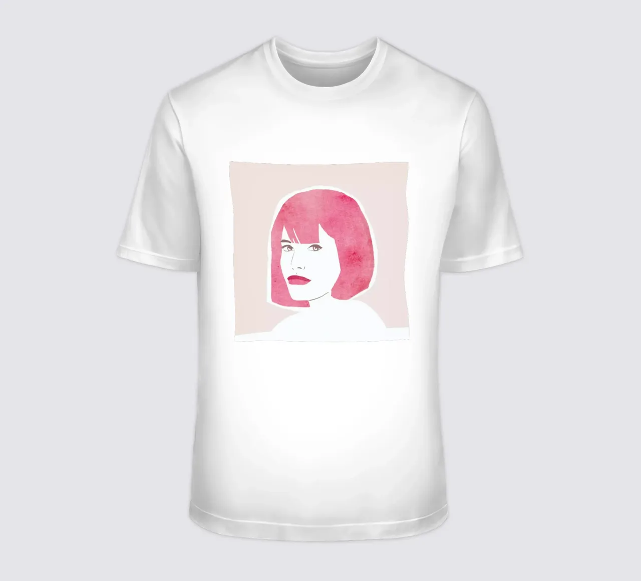 Pink Hair Girl t-shirt by Niina Pechkovskaya