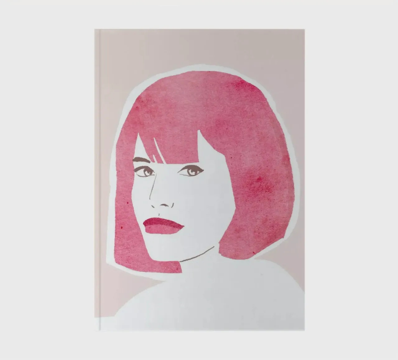 Pink Hair Girl notebook by Niina Pechkovskaya