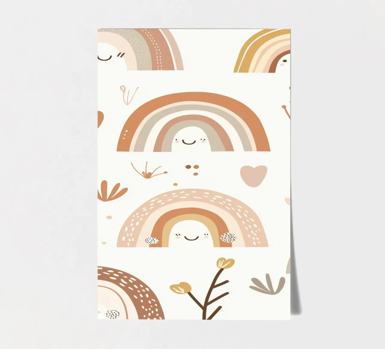 Boho Regenboog Kinderprint, Decor Kinderkamer stickervel van Little Lola