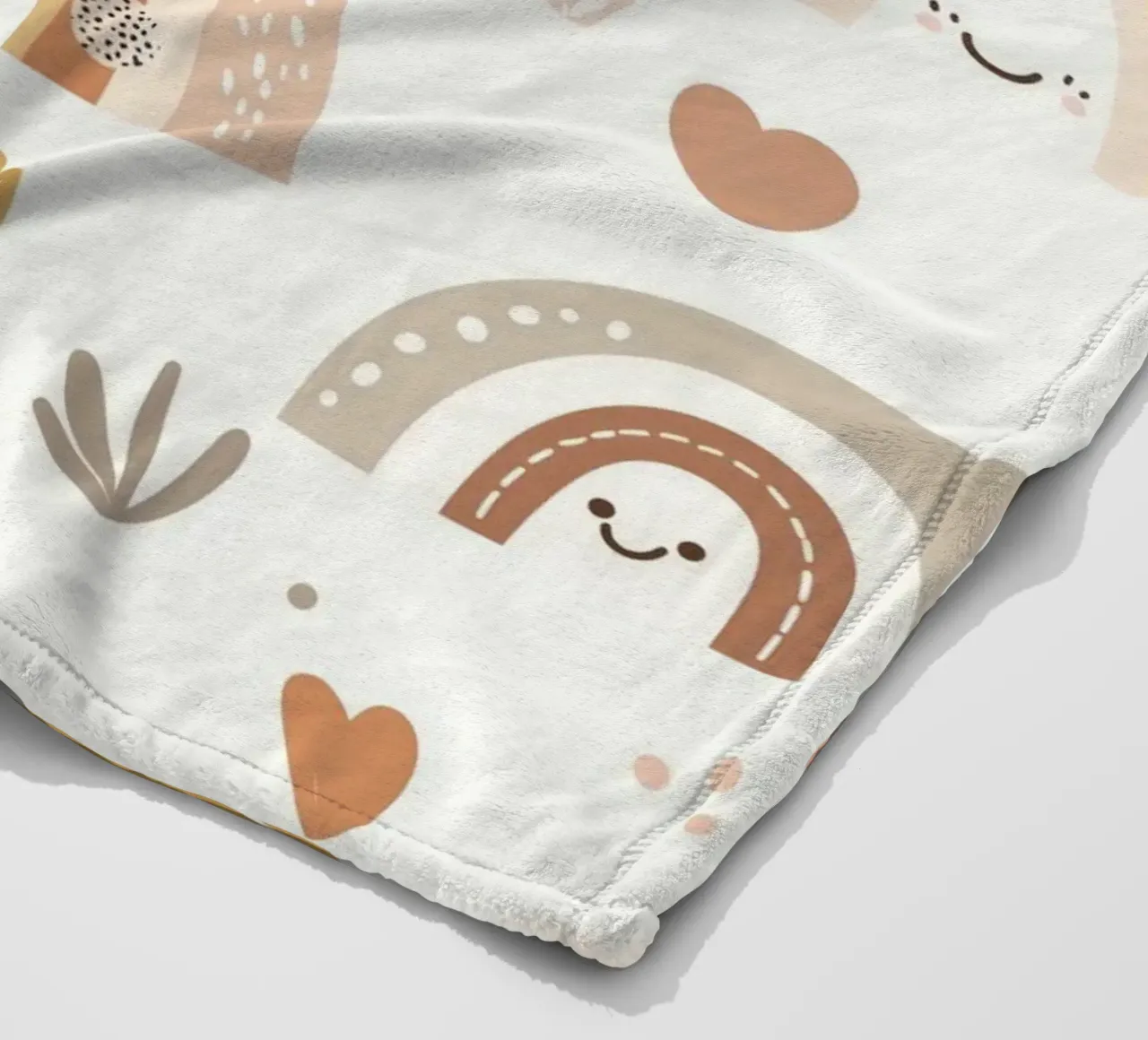 Boho Rainbow Children's Print, Nursery Playroom Decor fleece blanket by Little Lola