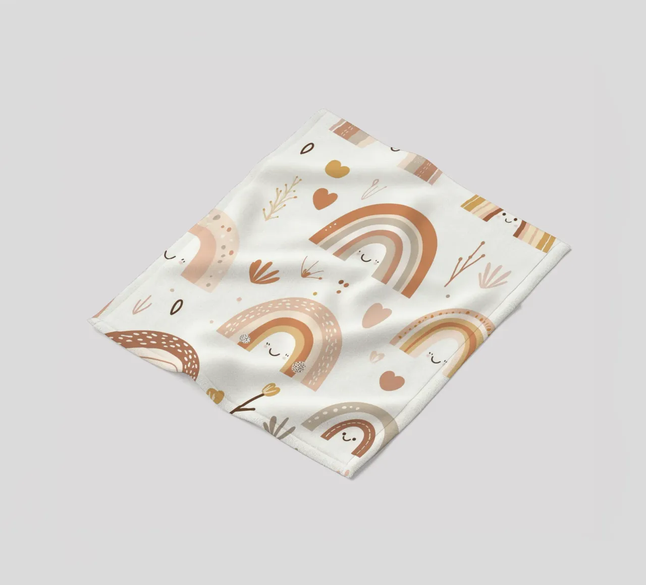Boho Rainbow Children's Print, Nursery Playroom Decor fleece blanket by Little Lola