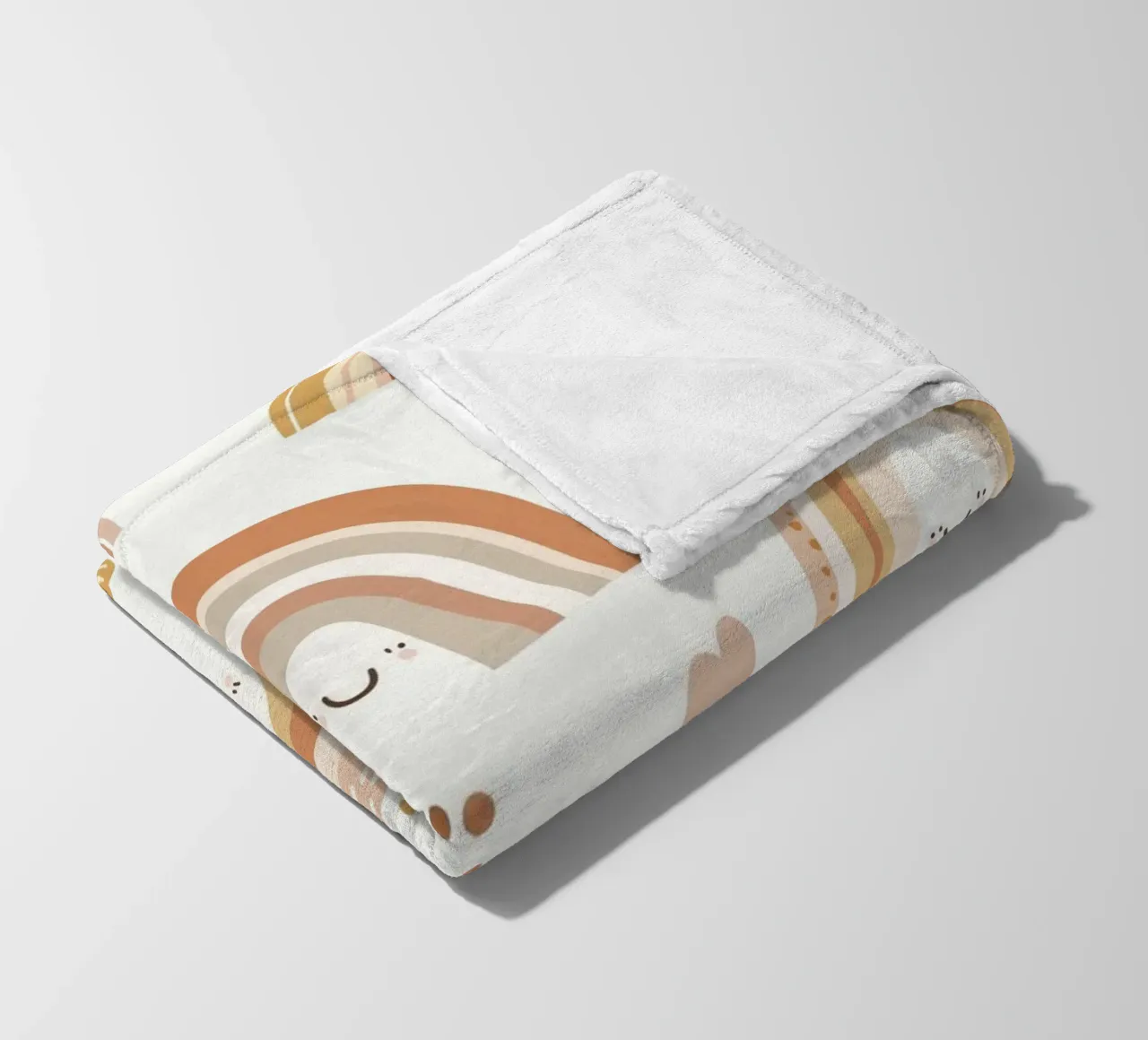 Boho Rainbow Children's Print, Nursery Playroom Decor fleece blanket by Little Lola