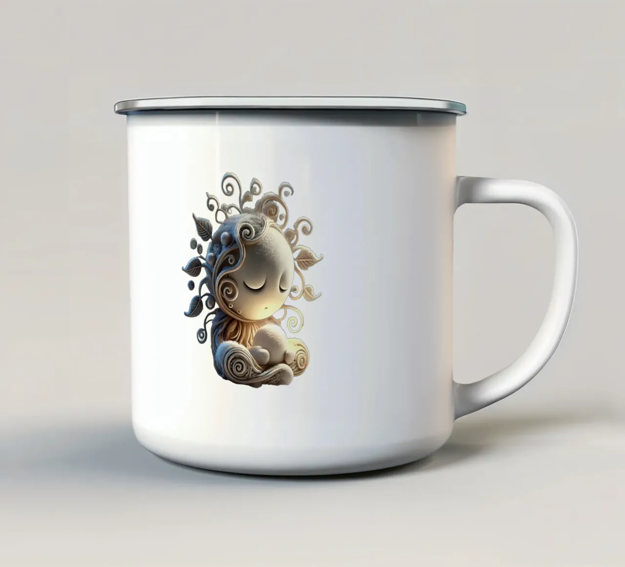 Ramoscello tazza in smalto da Twinkle Art Studio