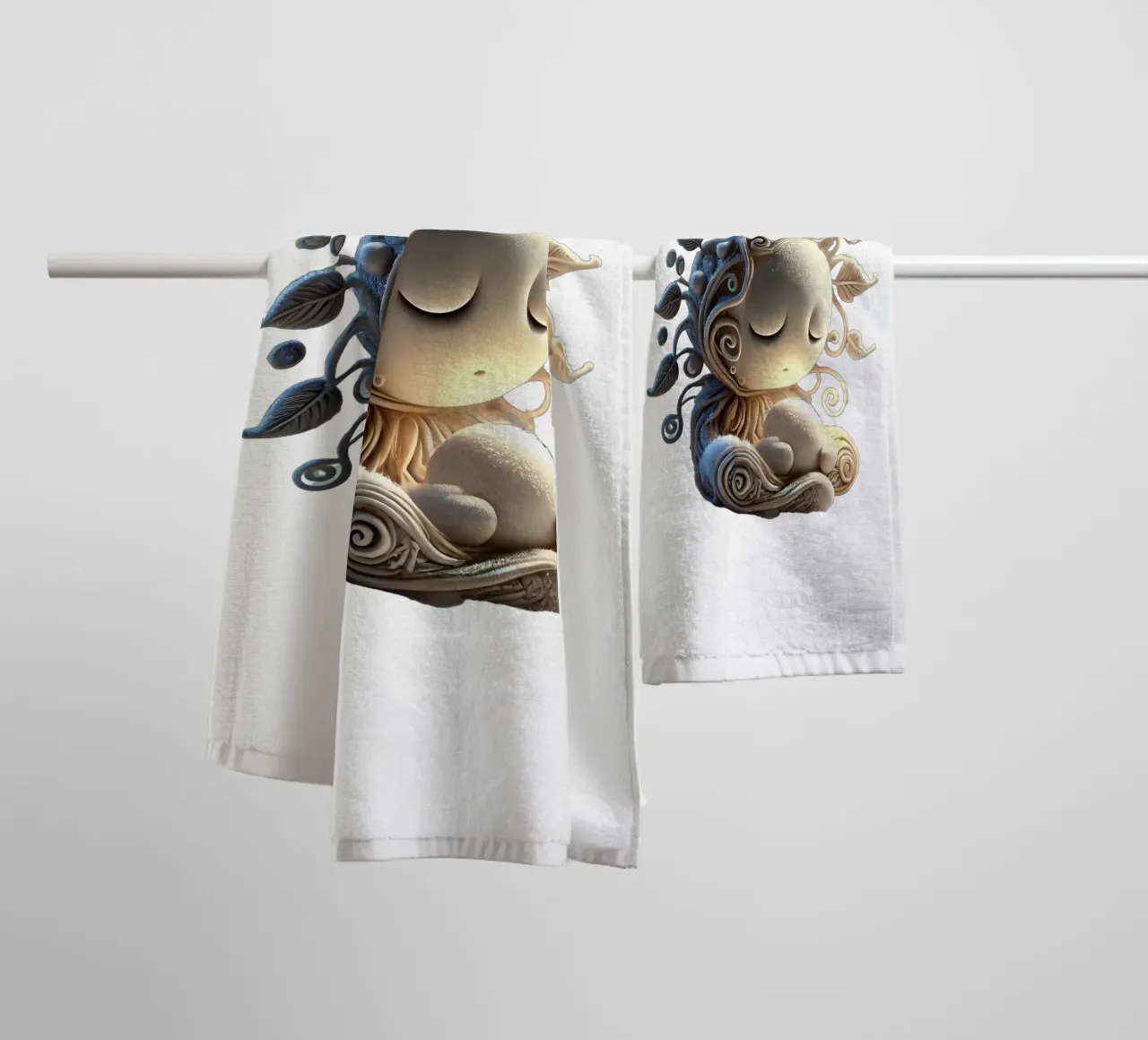 Twiglet towel by Twinkle Art Studio