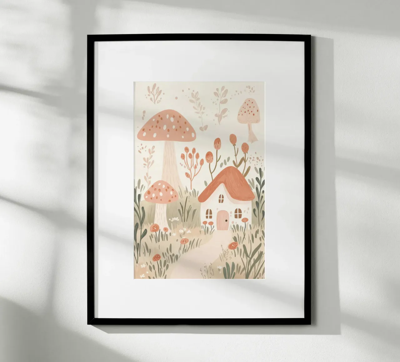 Fairytale Cottage, Fairy Illustration, Nursery Print Kids poster by Little Lola