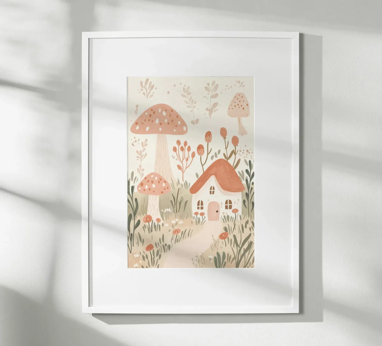 Fairytale Cottage, Fairy Illustration, Nursery Print Kids poster by Little Lola