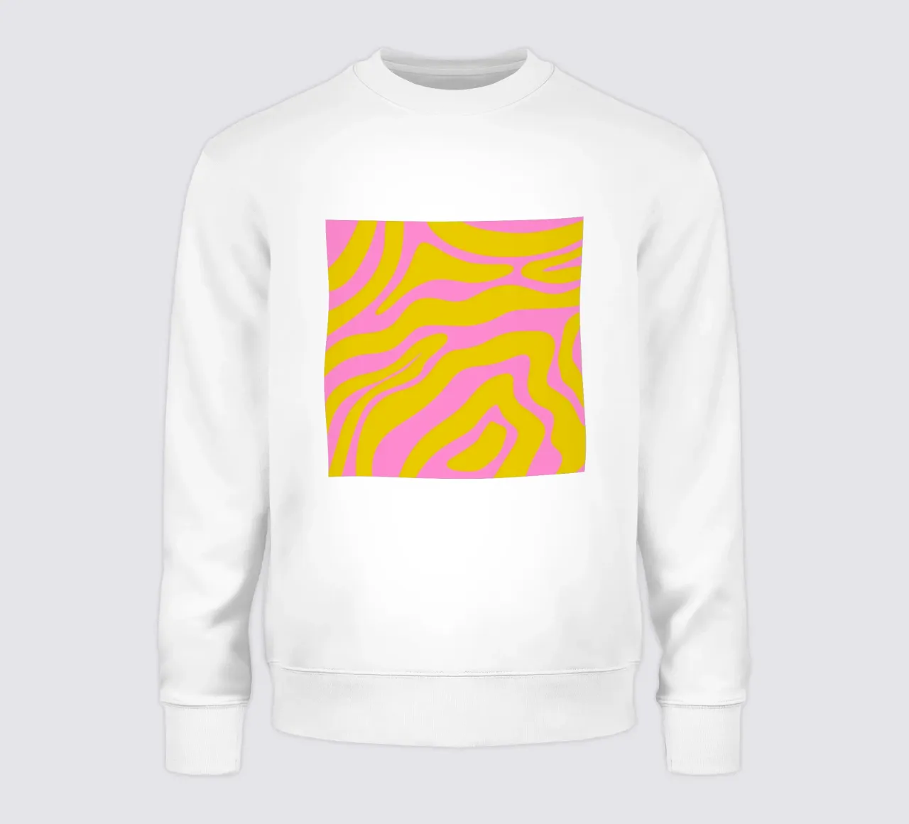 Linee astratte - rosa e giallo felpa da Wackapacka