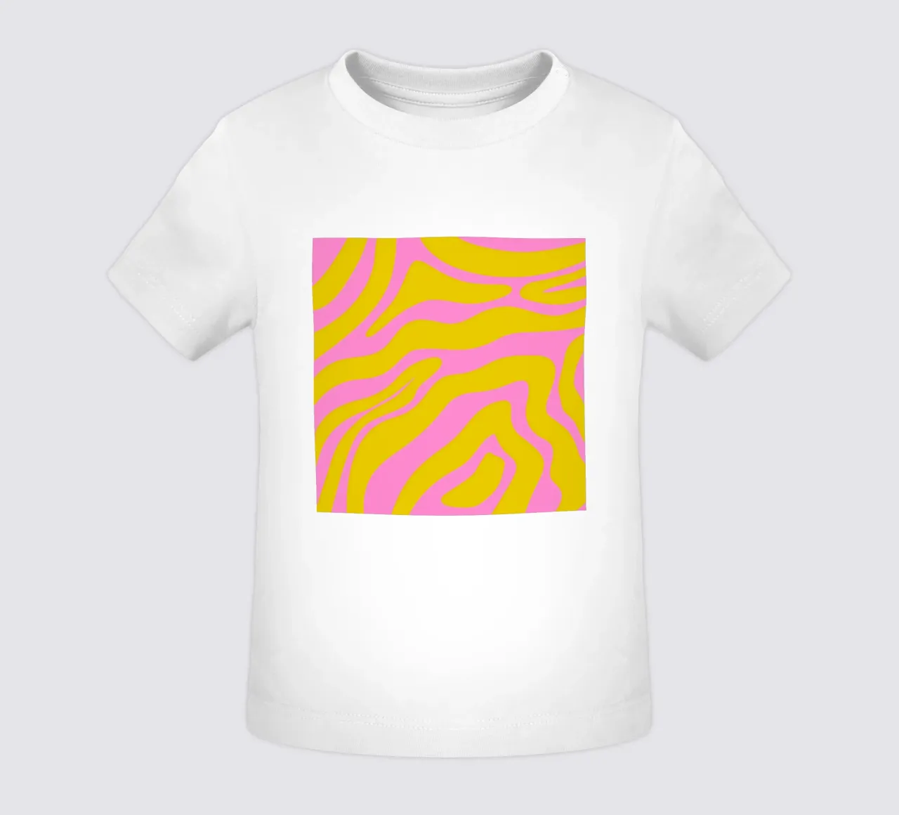 Linee astratte - rosa e giallo maglietta neonato da Wackapacka