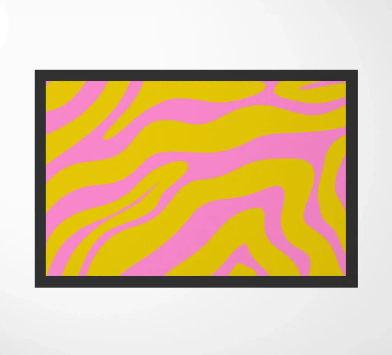 Linee astratte - rosa e giallo zerbino da Wackapacka