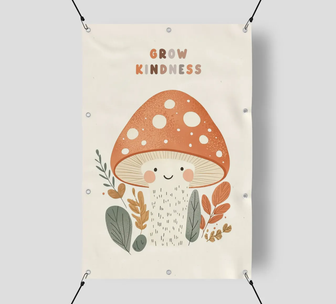 Affermazione per i bambini, coltivare la gentilezza, poster del bosco Boho telo in pvc da Little Lola