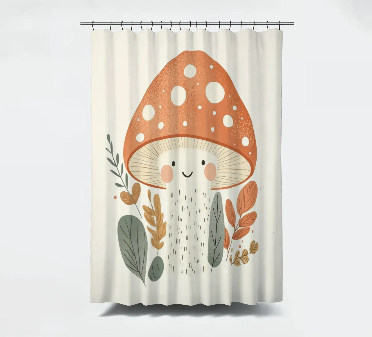 Affirmation für Kinder, wachsen Freundlichkeit, Boho Woodland Poster Duschvorhang von Little Lola
