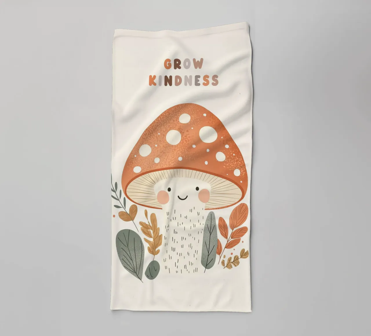 Affermazione per i bambini, coltivare la gentilezza, poster del bosco Boho asciugamano da bagno da Little Lola