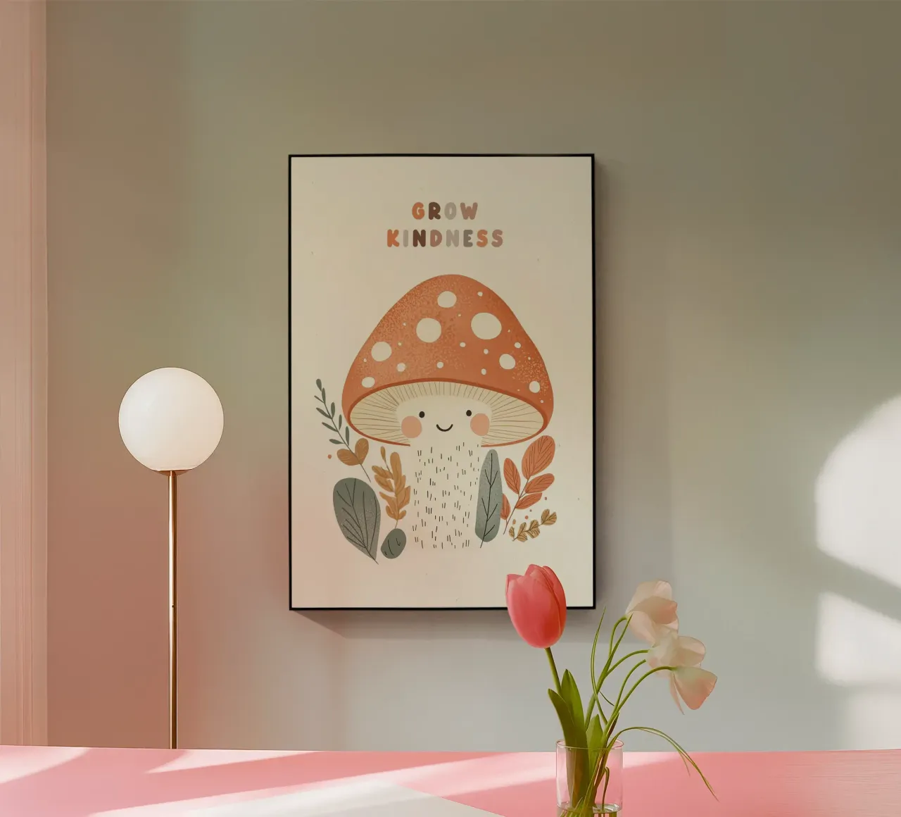 Affermazione per i bambini, coltivare la gentilezza, poster del bosco Boho plexiglass da Little Lola
