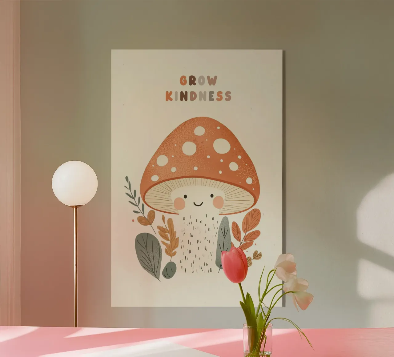 Affermazione per i bambini, coltivare la gentilezza, poster del bosco Boho plexiglass da Little Lola