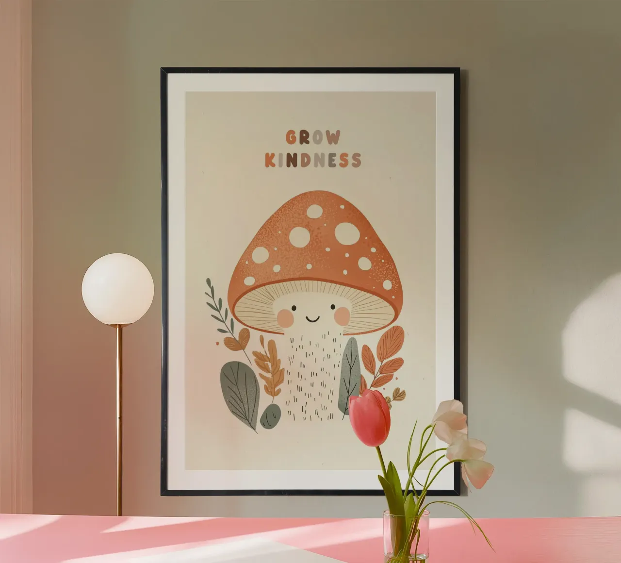 Affermazione per i bambini, coltivare la gentilezza, poster del bosco Boho carta hahnemühle da Little Lola