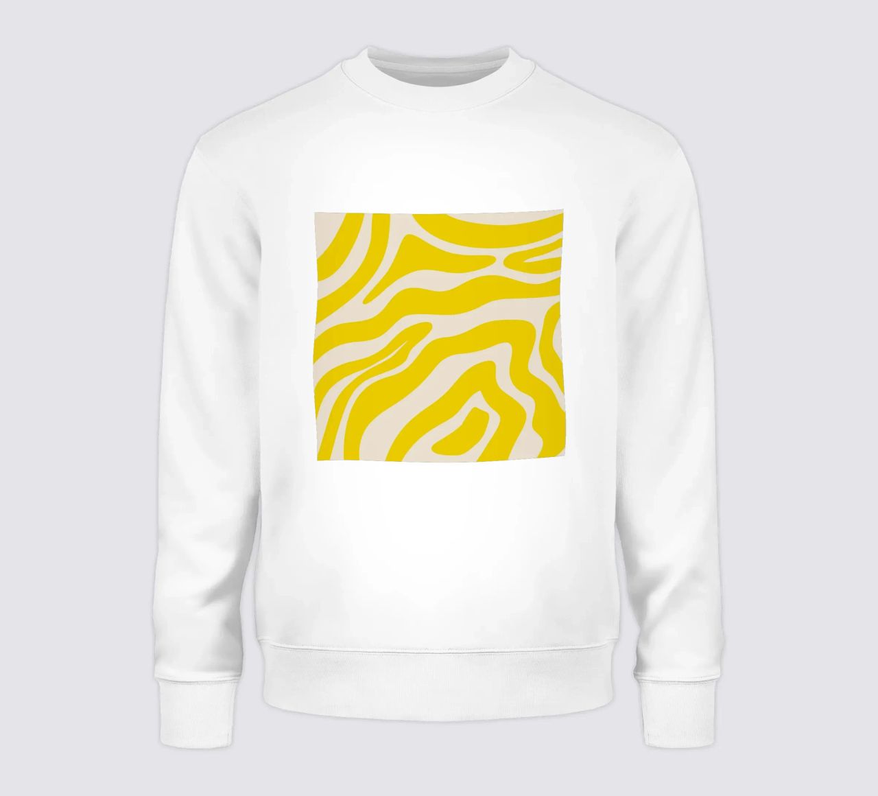 Linee astratte - giallo e crema felpa da Wackapacka