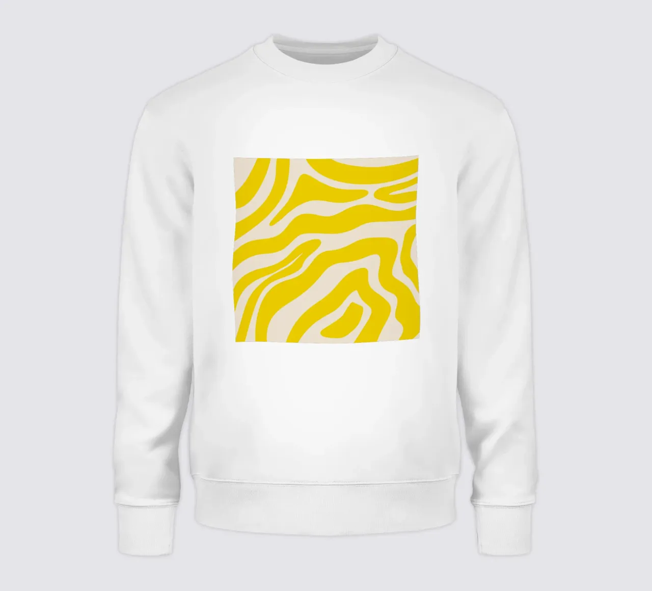 Linee astratte - giallo e crema felpa da Wackapacka