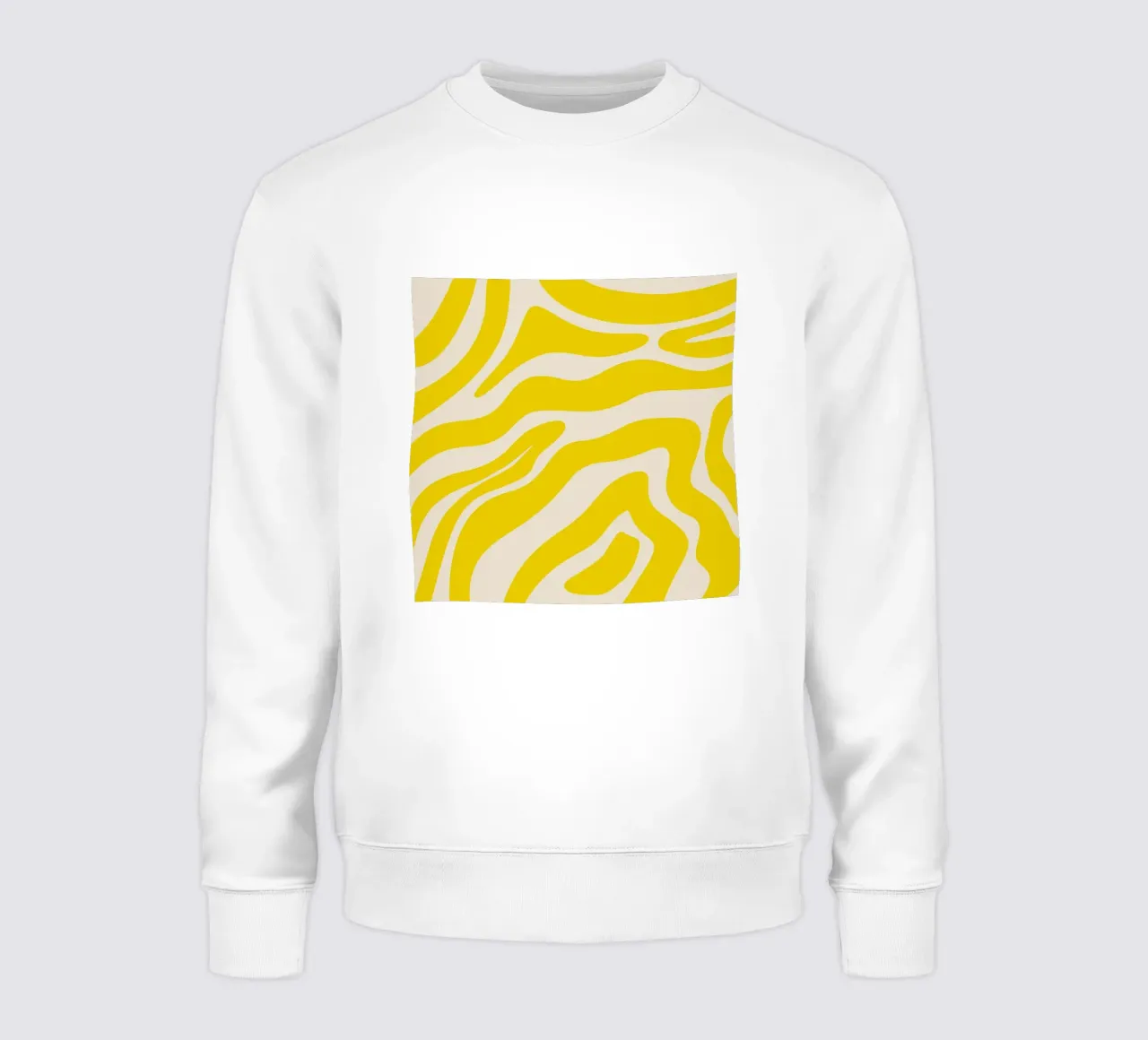 Abstrakte Linien - gelb und cremefarben Sweatshirt von Wackapacka