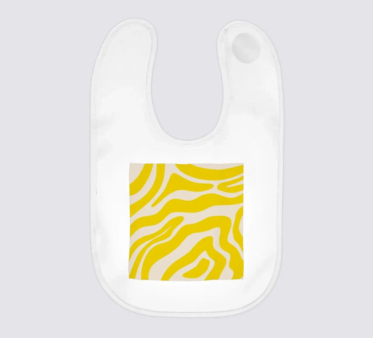 Linee astratte - giallo e crema bavaglino da Wackapacka