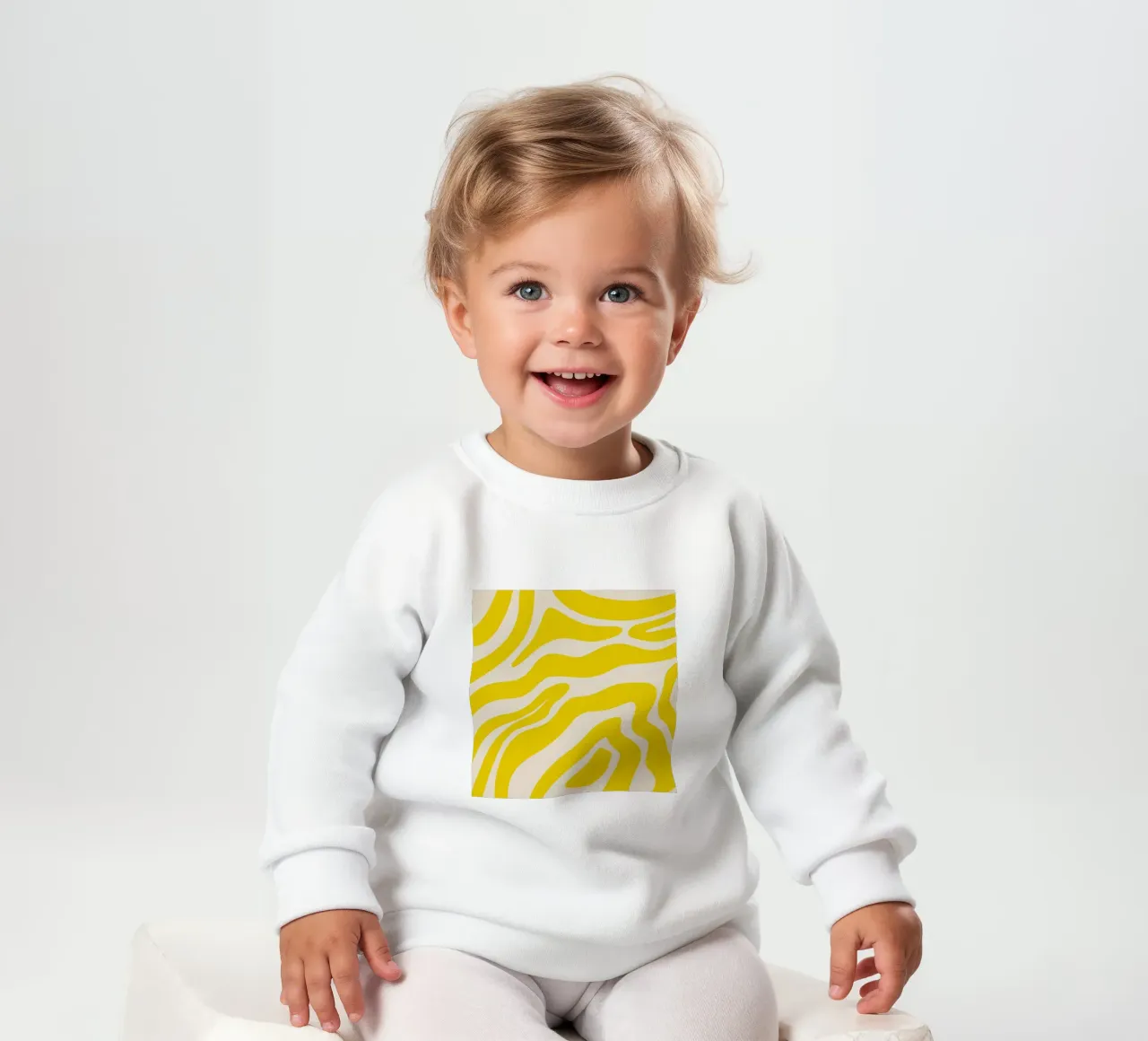 Linee astratte - giallo e crema felpa neonato da Wackapacka