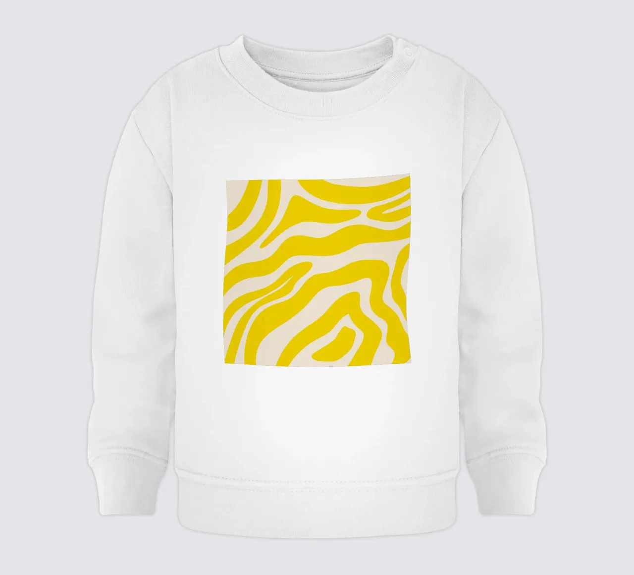 Linee astratte - giallo e crema felpa neonato da Wackapacka