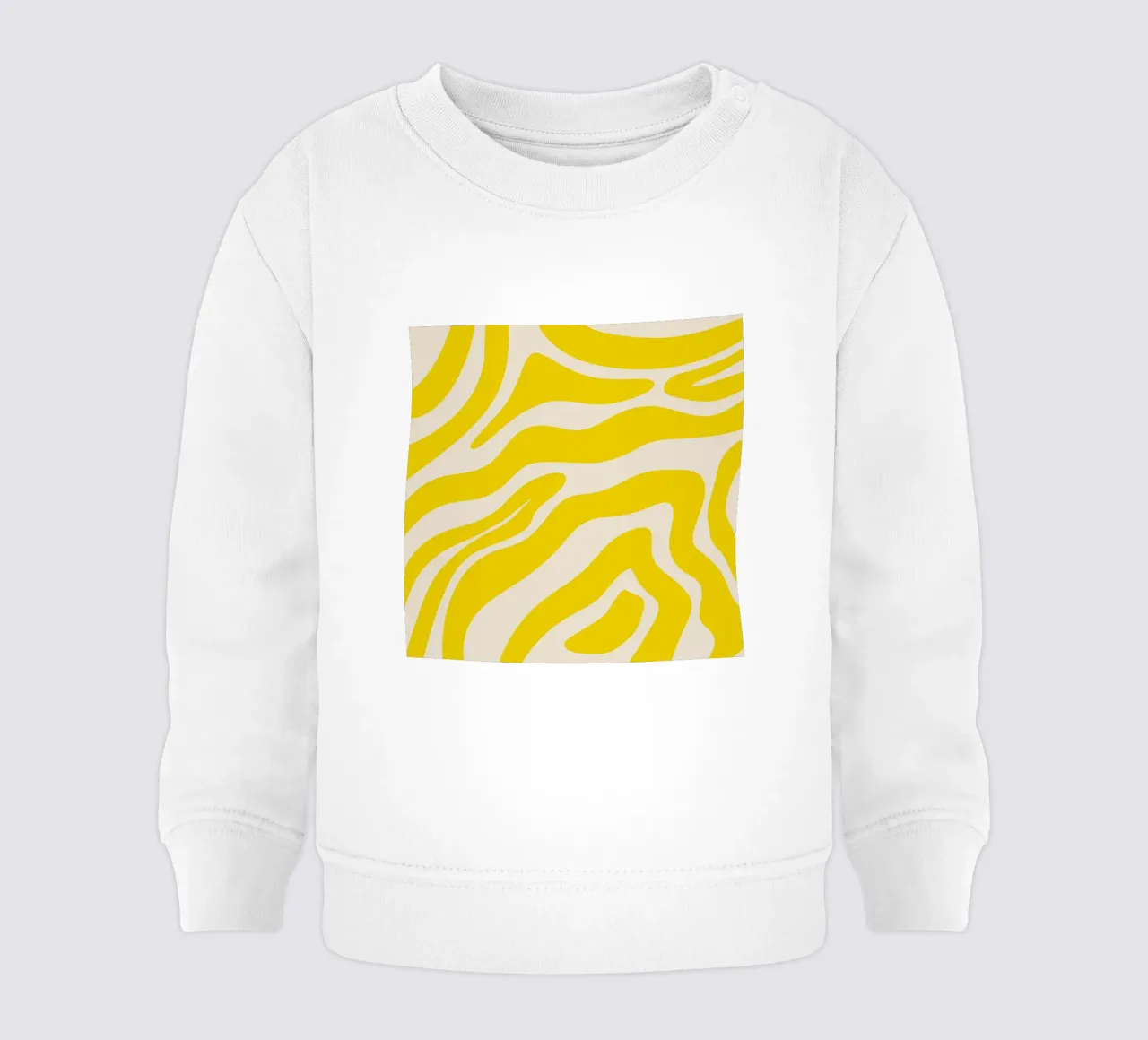 Linee astratte - giallo e crema felpa neonato da Wackapacka