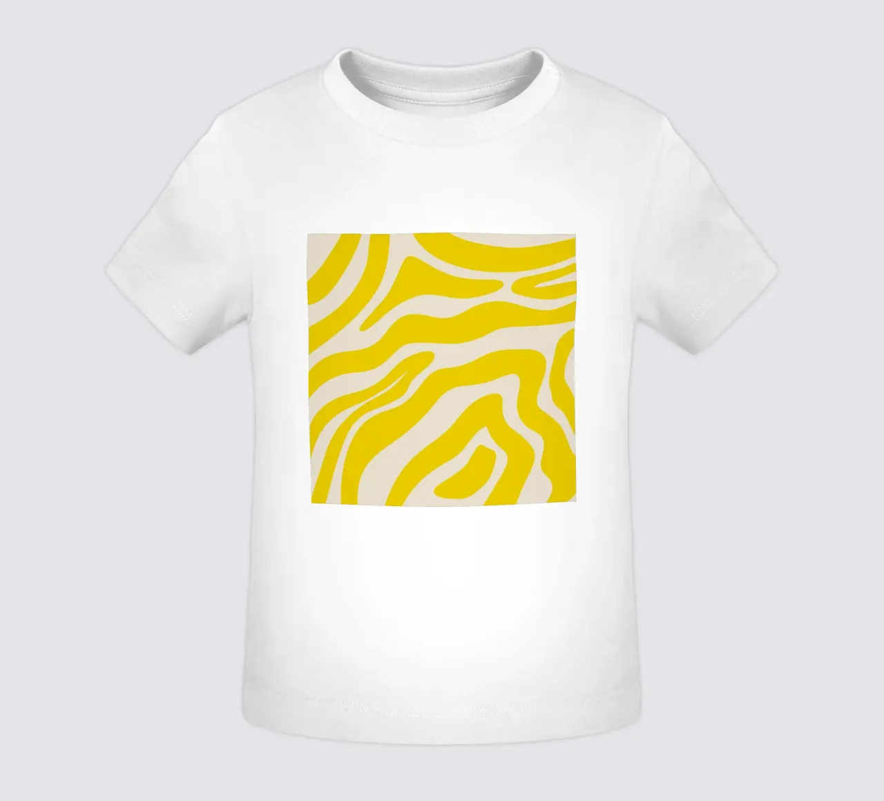Linee astratte - giallo e crema maglietta neonato da Wackapacka