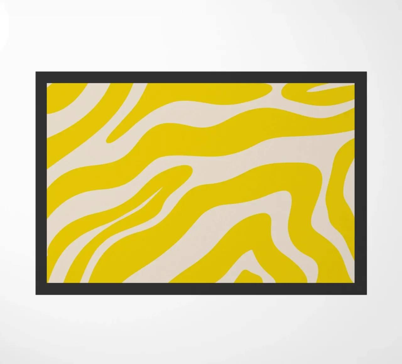 Linee astratte - giallo e crema zerbino da Wackapacka