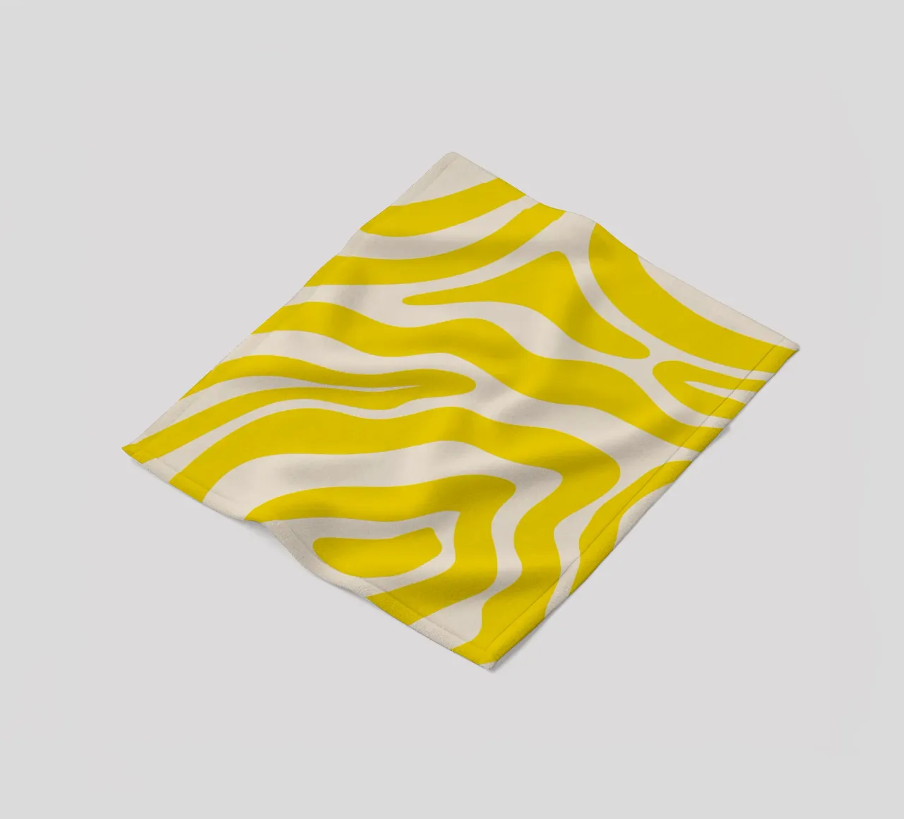 Linee astratte - giallo e crema coperta in pile da Wackapacka