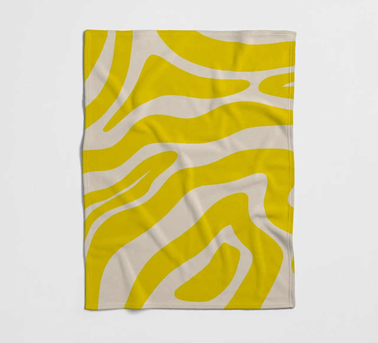 Linee astratte - giallo e crema coperta in pile da Wackapacka