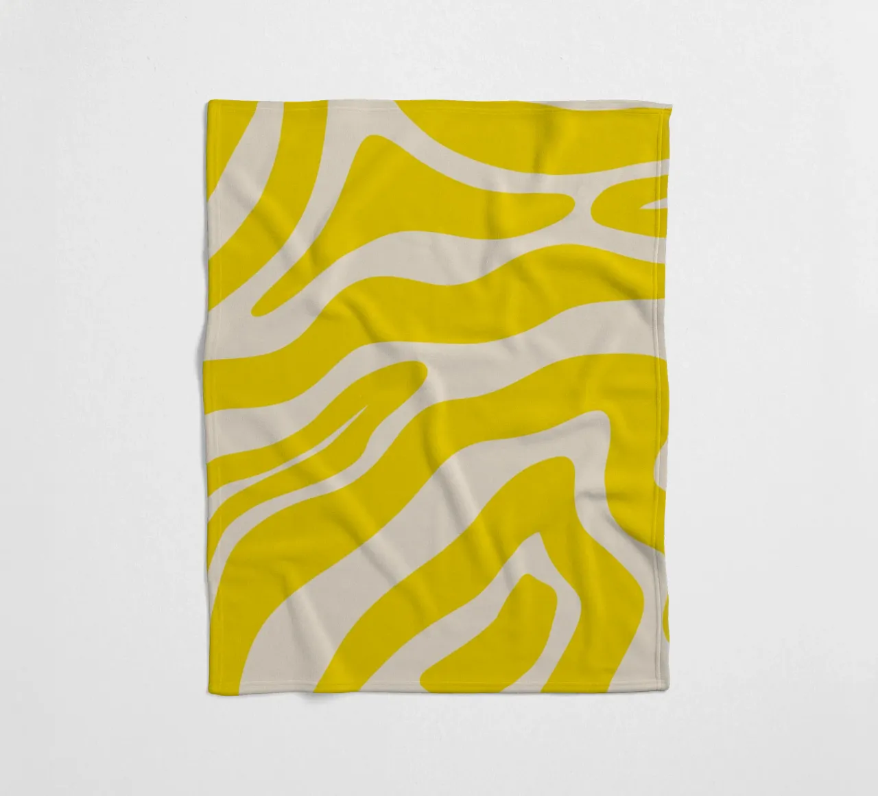 Linee astratte - giallo e crema coperta in pile da Wackapacka