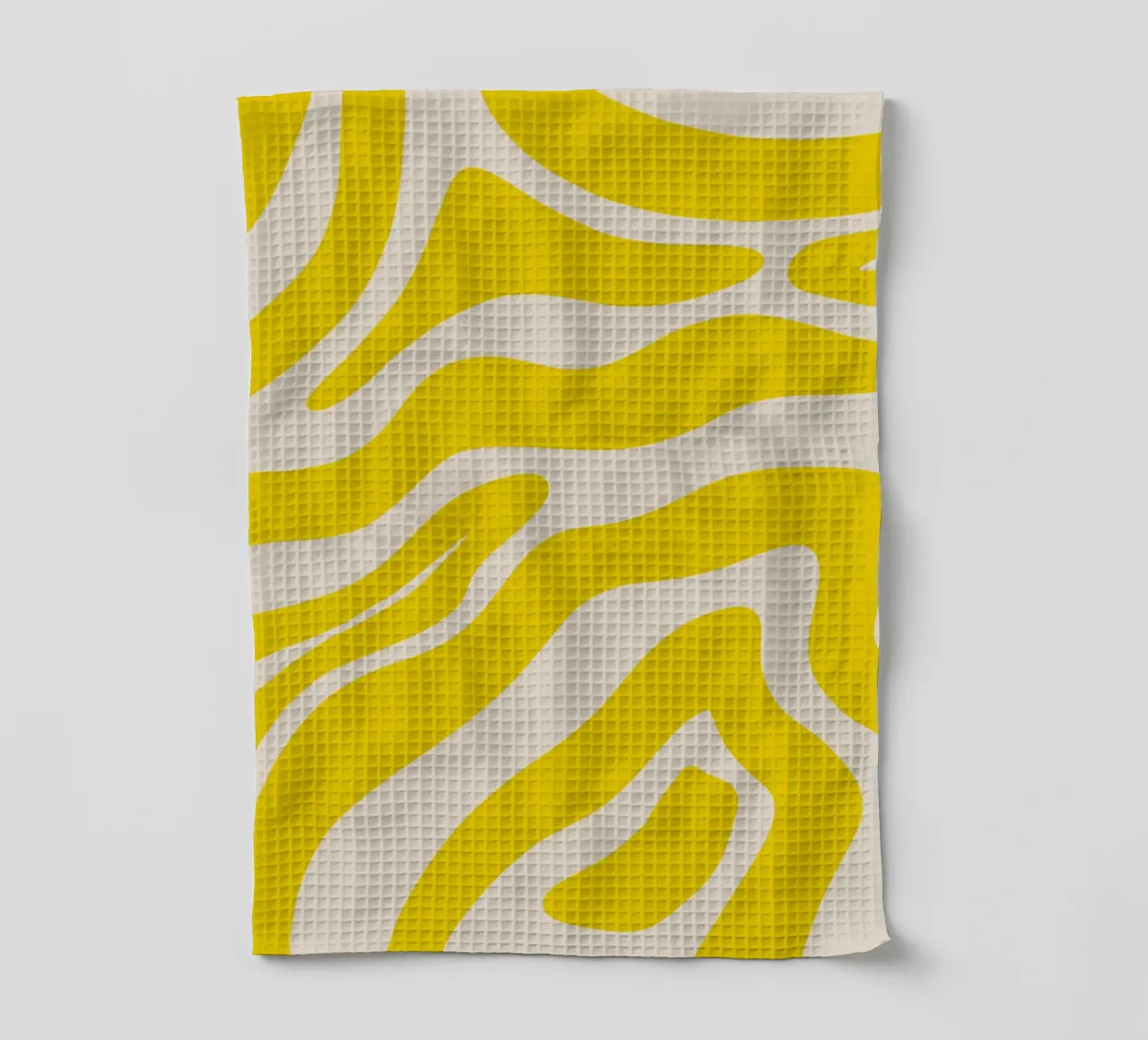 Linee astratte - giallo e crema canovaccio da cucina da Wackapacka
