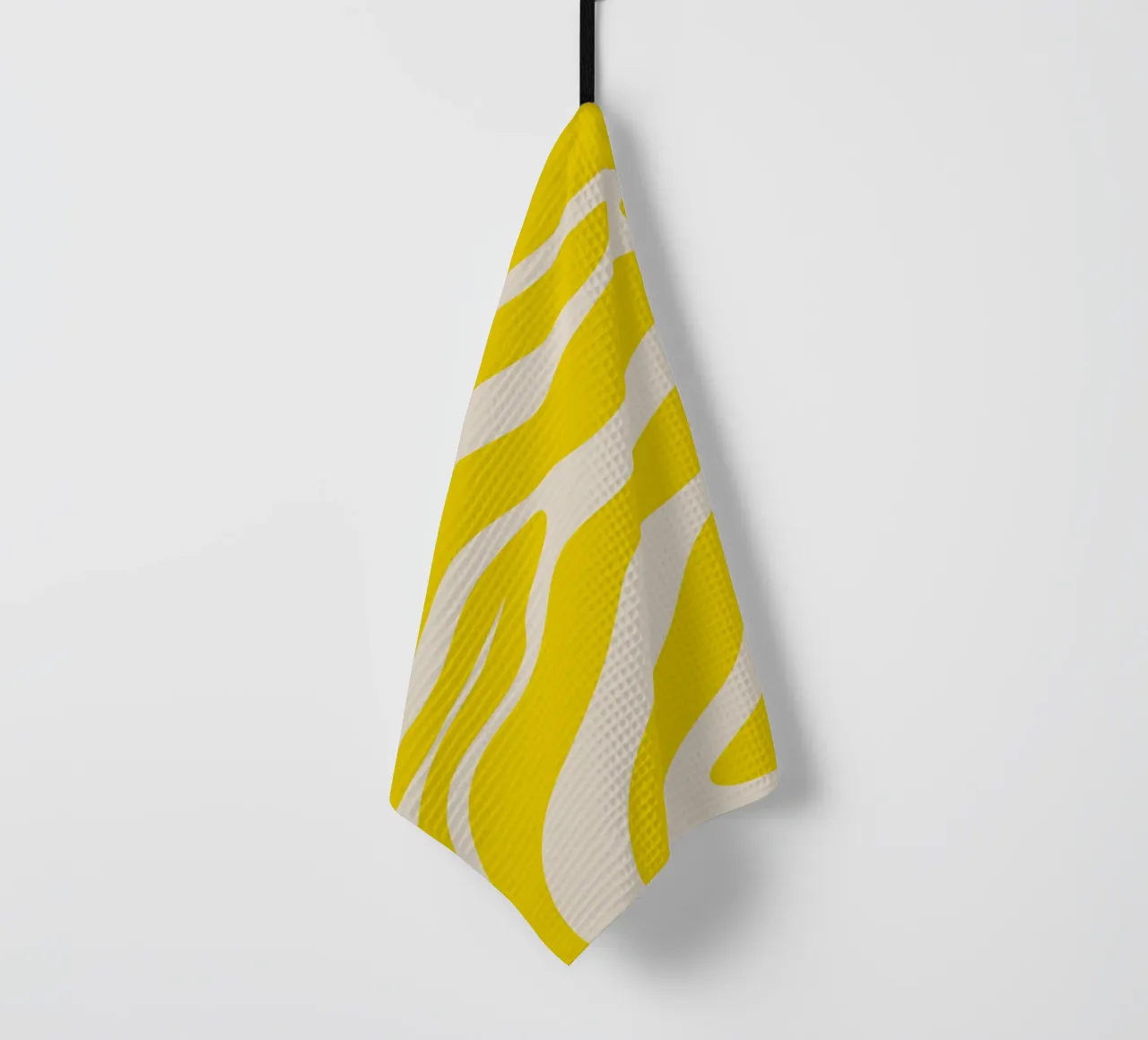 Linee astratte - giallo e crema canovaccio da cucina da Wackapacka