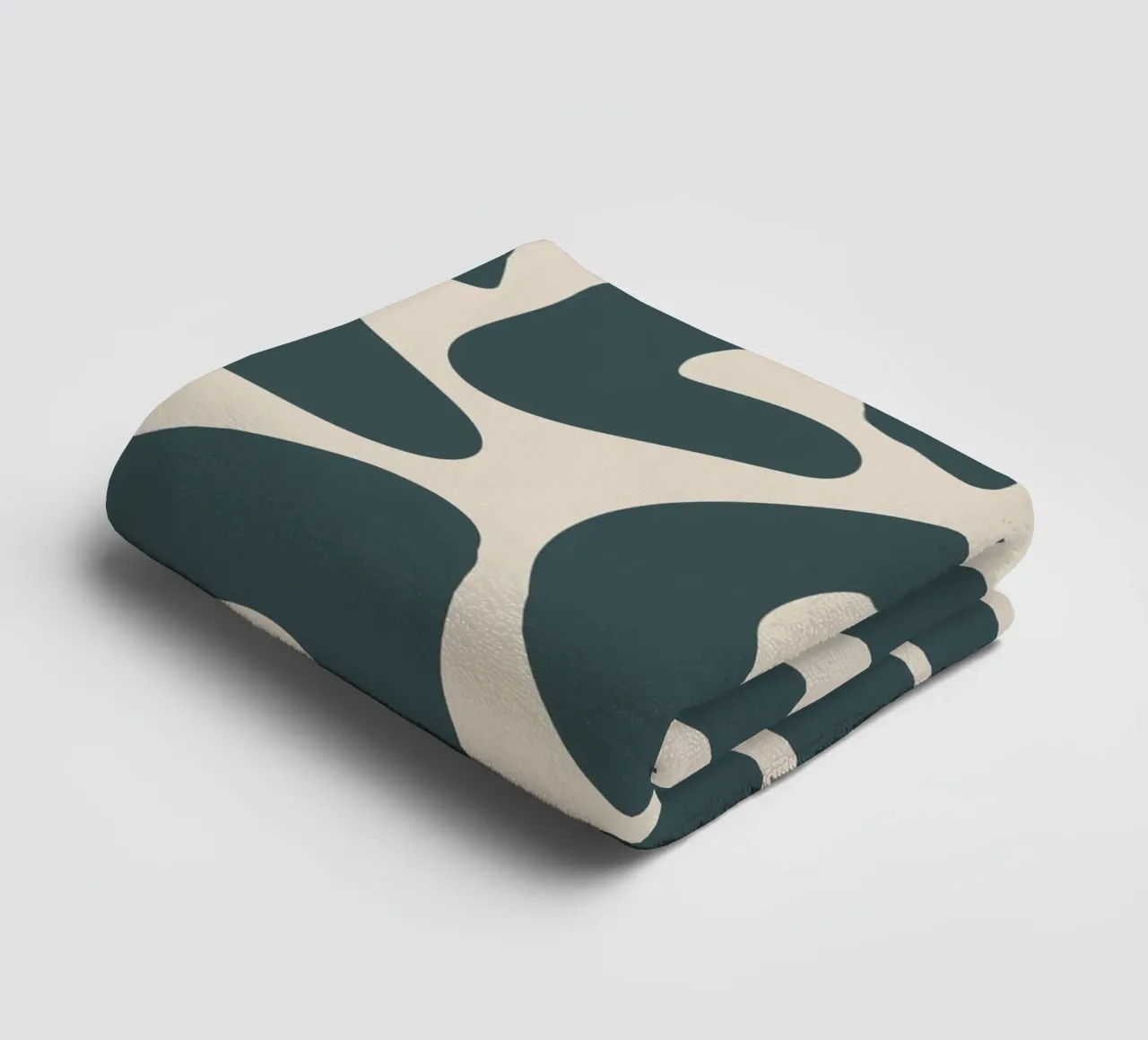 Forme astratte - grigio-verde asciugamano da bagno da Wackapacka