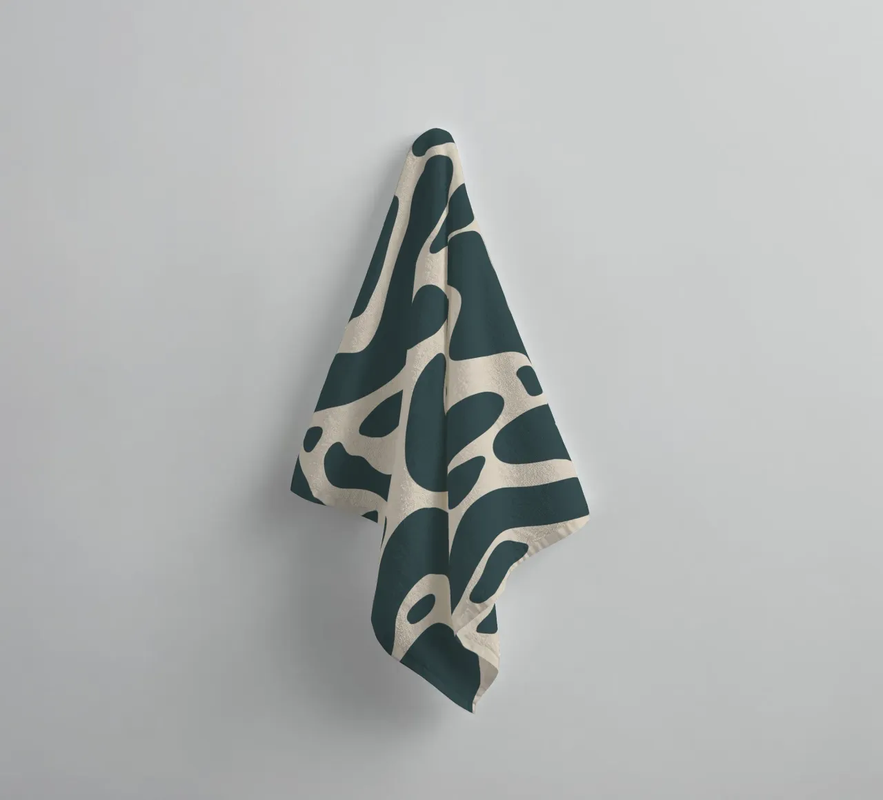 Forme astratte - grigio-verde asciugamano da bagno da Wackapacka