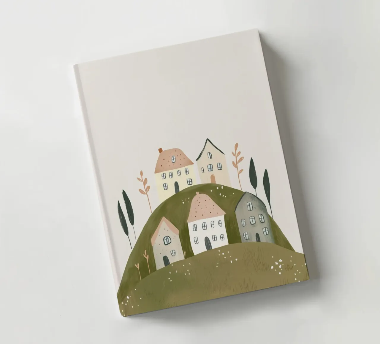 Boho Print with Cottages notebook by Little Lola