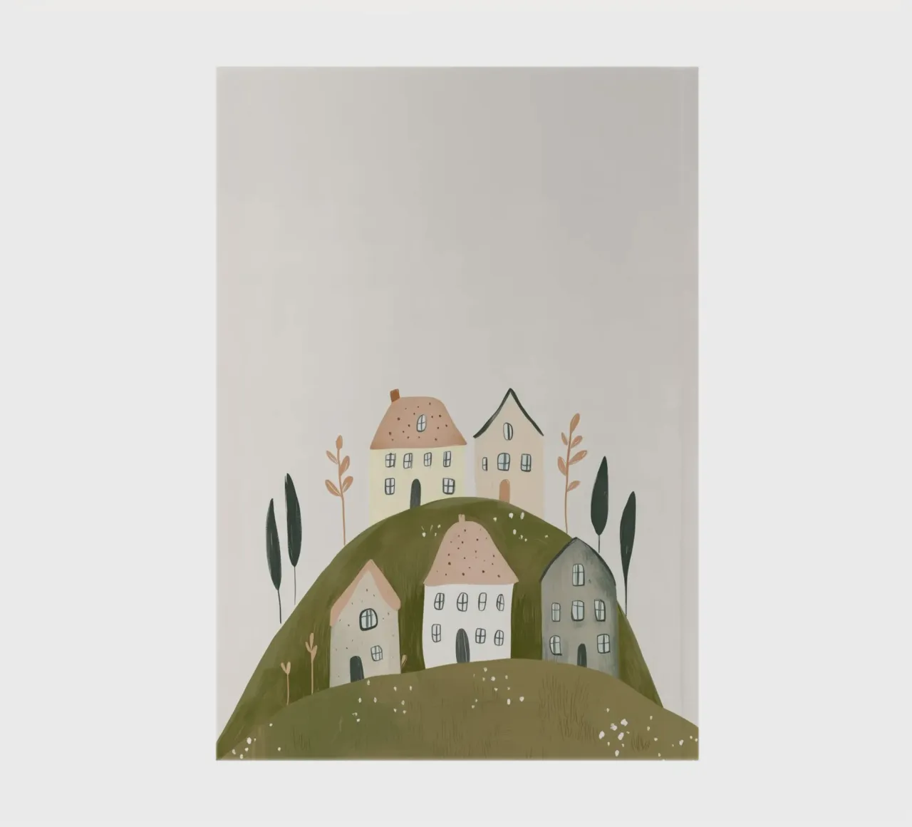 Boho Print with Cottages notebook by Little Lola