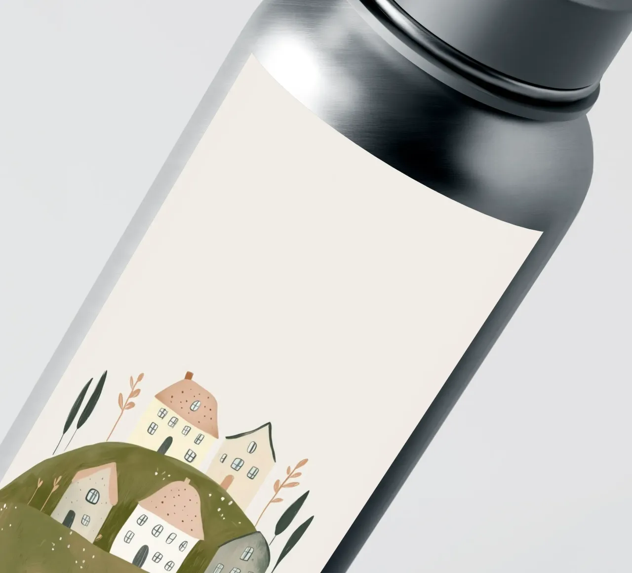 Boho Print with Cottages sticker by Little Lola