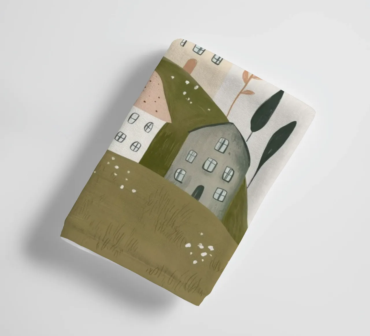 Boho Print with Cottages towel by Little Lola