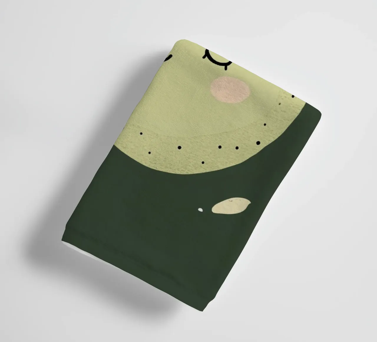 Illustrazione del vivaio di mele verdi, stampa di frutta felice asciugamano da bagno da Little Lola