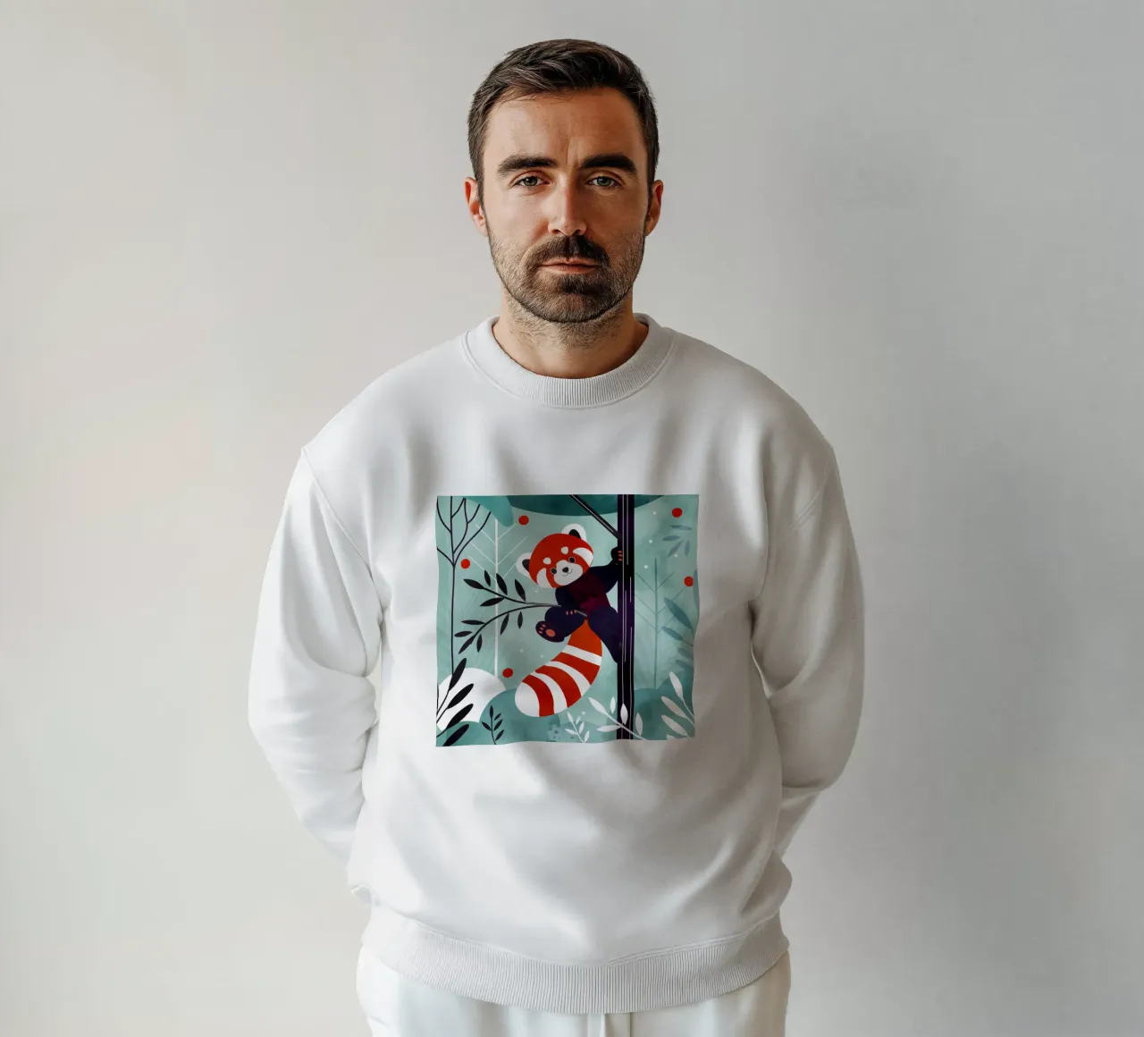 Allegro panda rosso nella giungla felpa da namosh