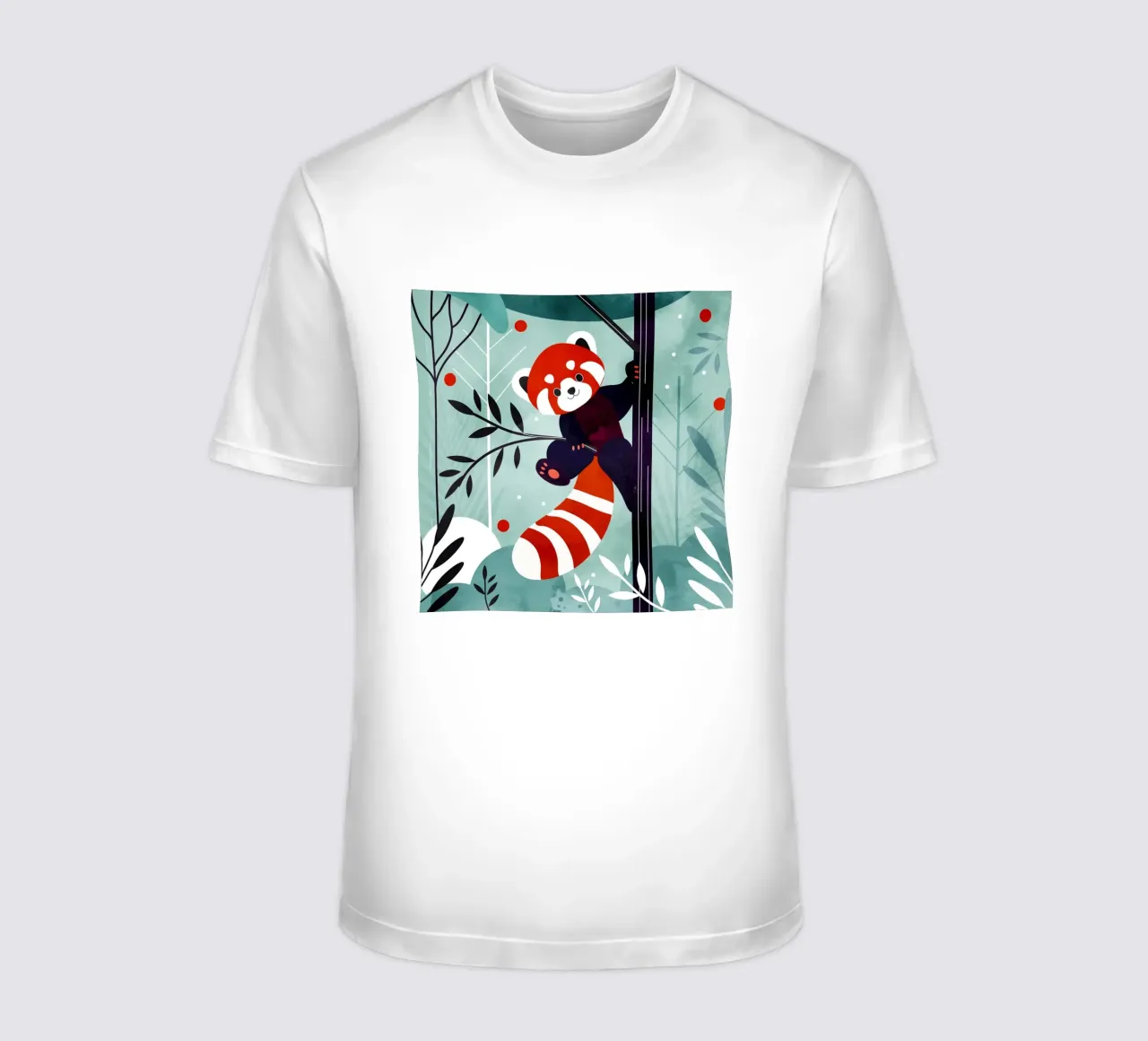 Allegro panda rosso nella giungla t-shirt da namosh