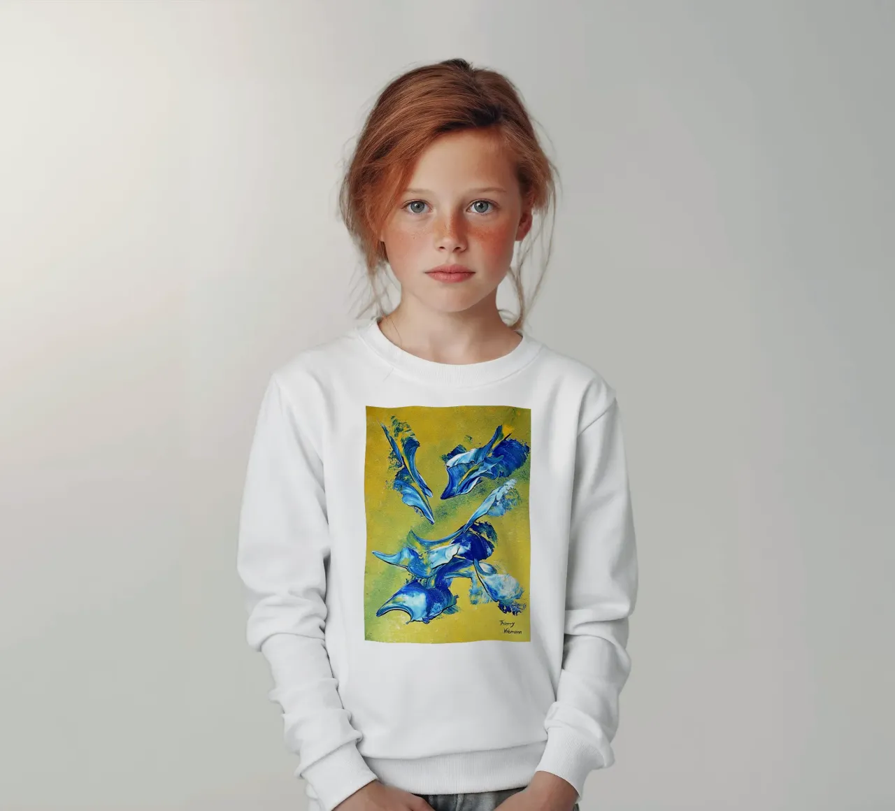 IDEAL GIFT 113 kids sweatshirt by Thierry Vobmann Abstract painting