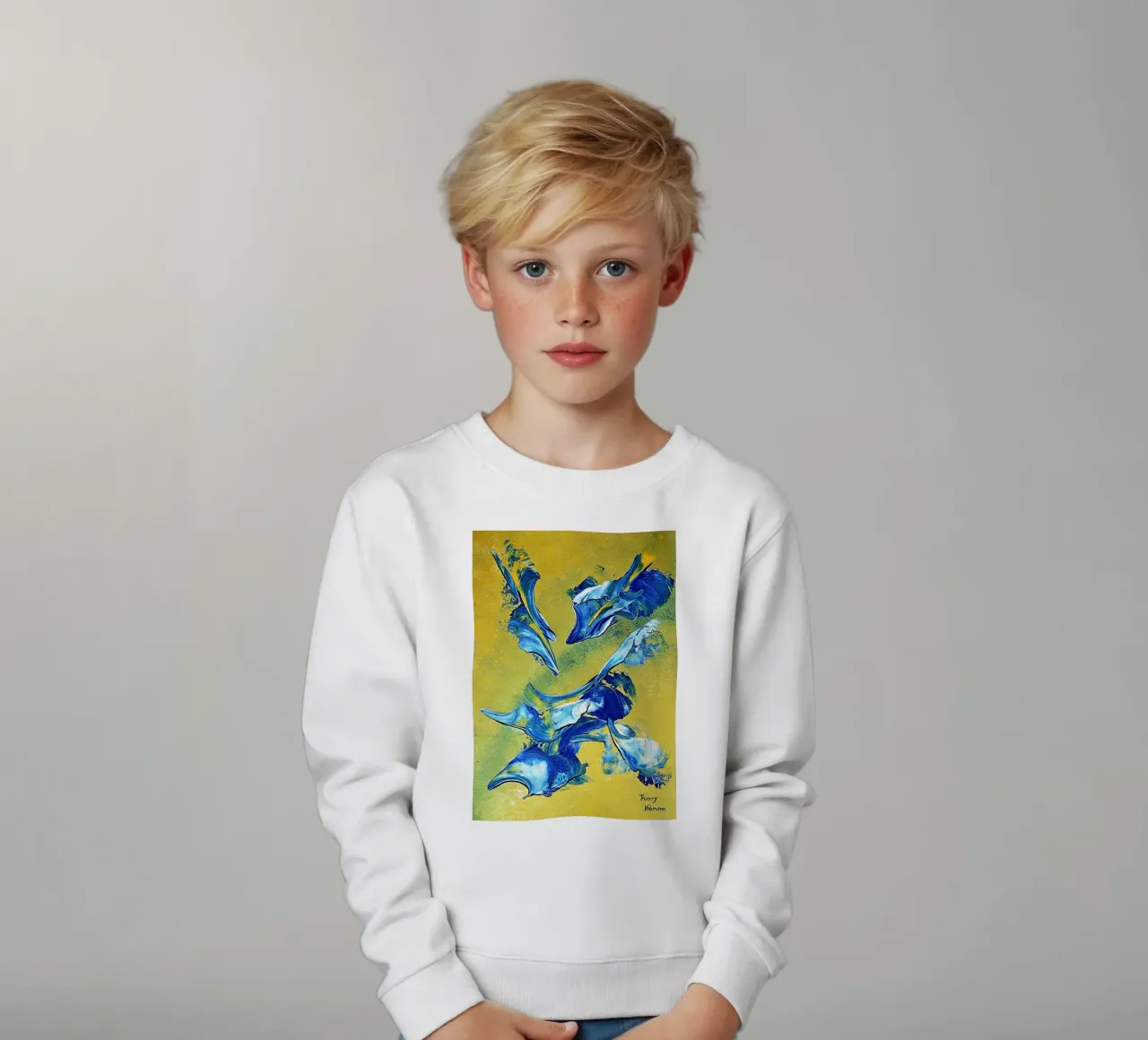 IDEAL GIFT 113 kids sweatshirt by Thierry Vobmann Abstract painting