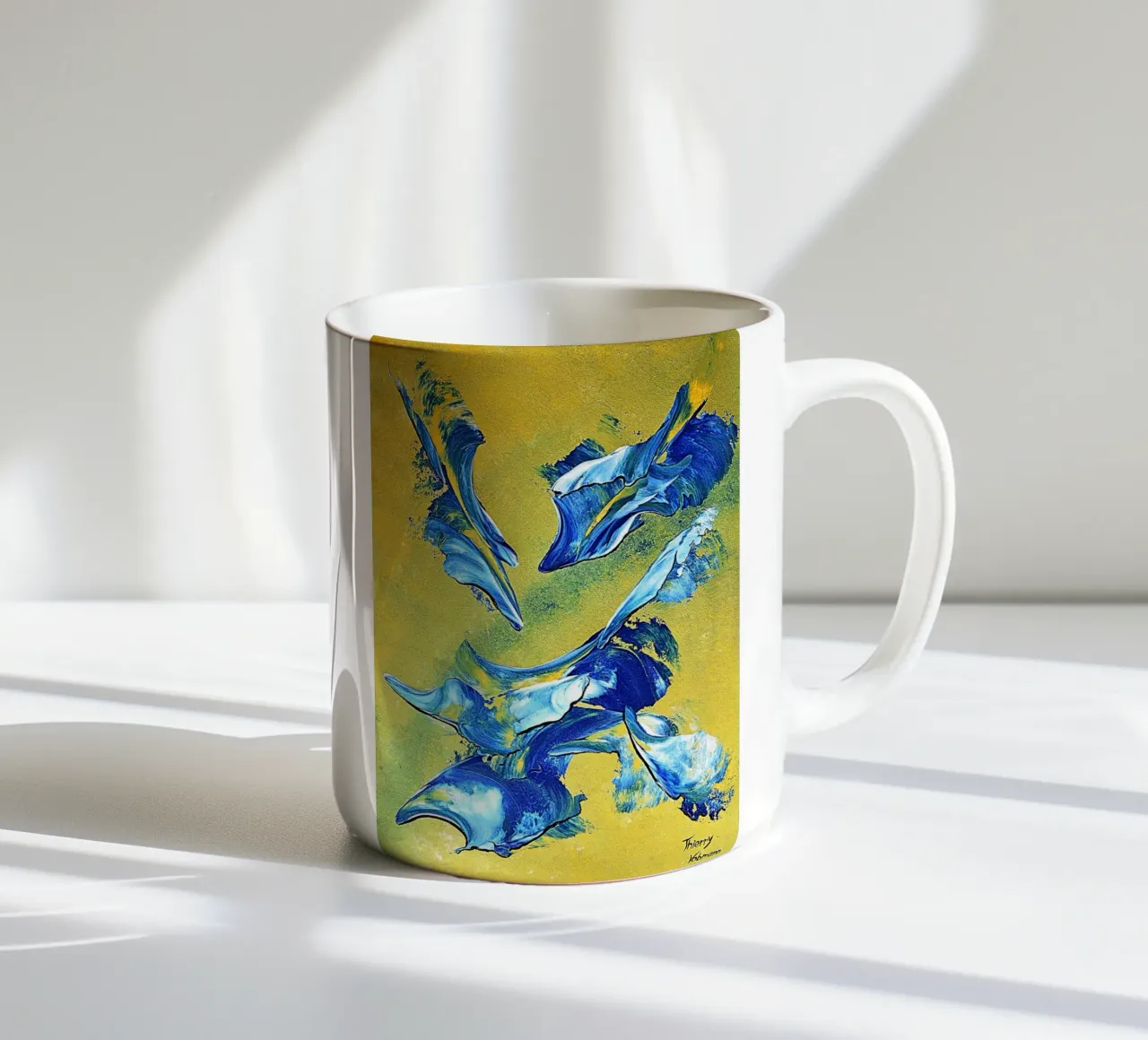 IDEAL GIFT 113 tazza in ceramica da Thierry Vobmann Abstract painting
