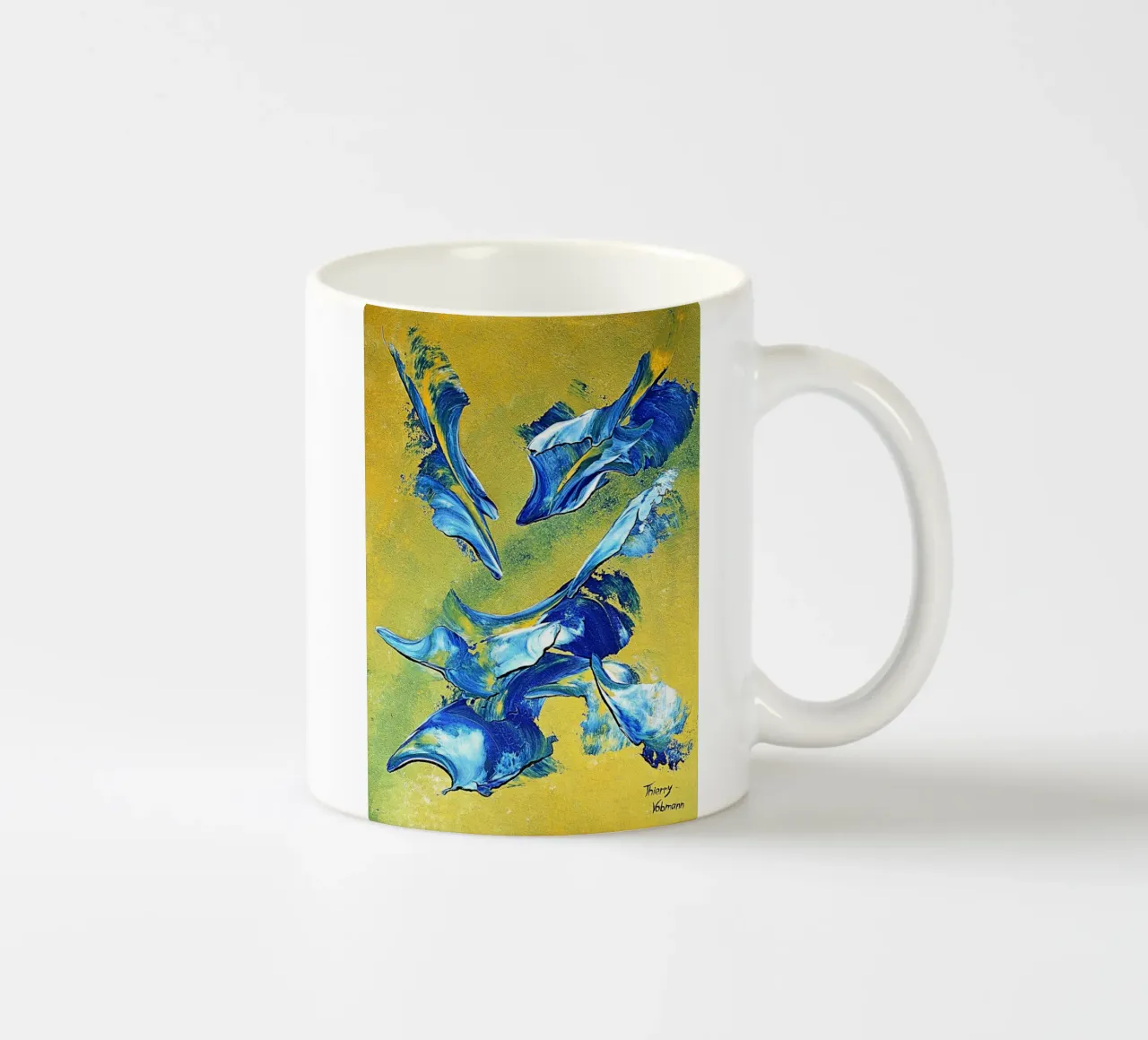 IDEAL GIFT 113 tazza in ceramica da Thierry Vobmann Abstract painting