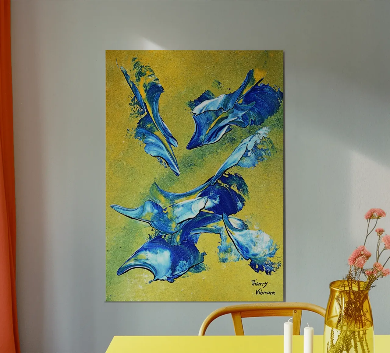 IDEAL GIFT 113 carta hahnemühle da Thierry Vobmann Abstract painting