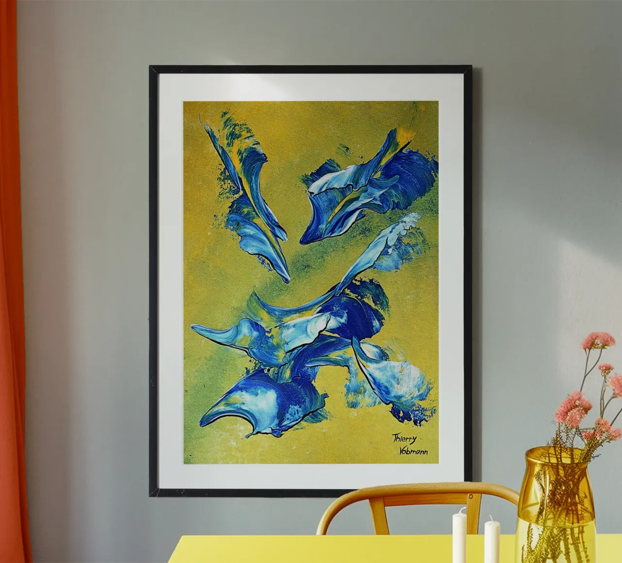 IDEAL GIFT 113 carta hahnemühle da Thierry Vobmann Abstract painting